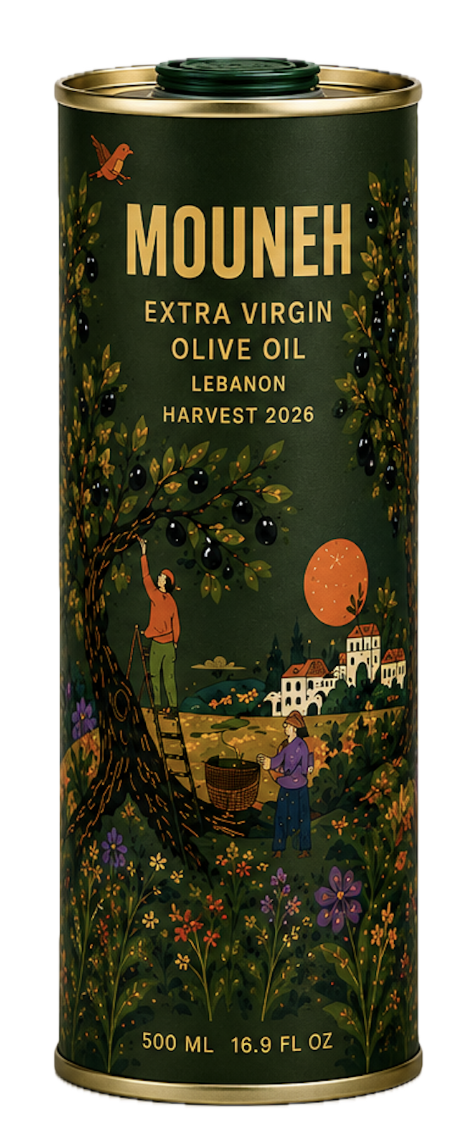 MOUNEH Extra Virgin Olive Oil 500 ML tin